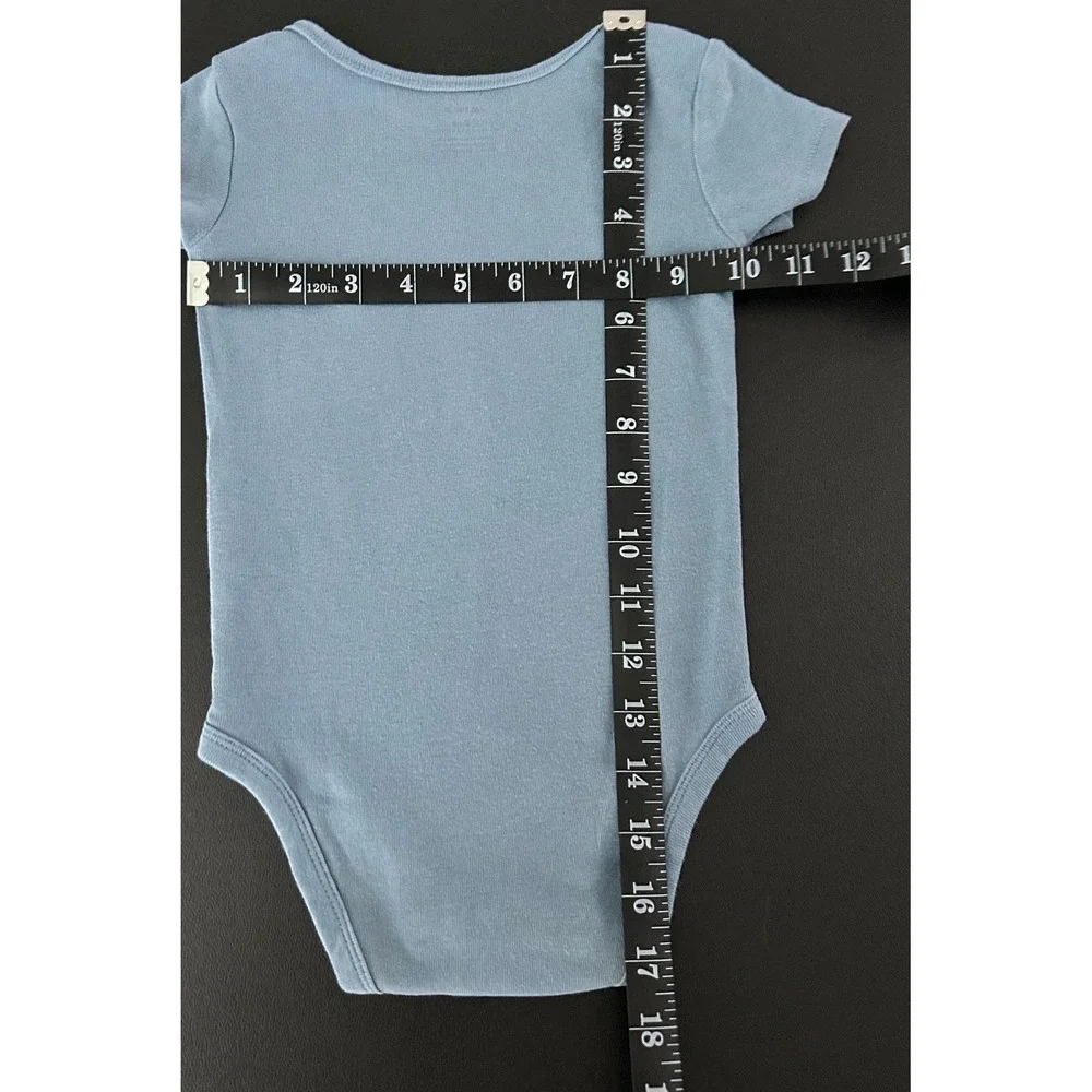 Carters Baby Boys Blue Short Sleeve Cotton Bodysuit 24M 1489
